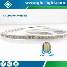3 xyoo lav 2 hauv 1 w / ww 3527 Dual xim LED SRIP, 24V 120 LEDs / M 3527 CCT Kho Rauv