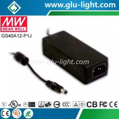 40W 12V AC - DC Meanwell Industrial Adapter Gs40A12-P1J